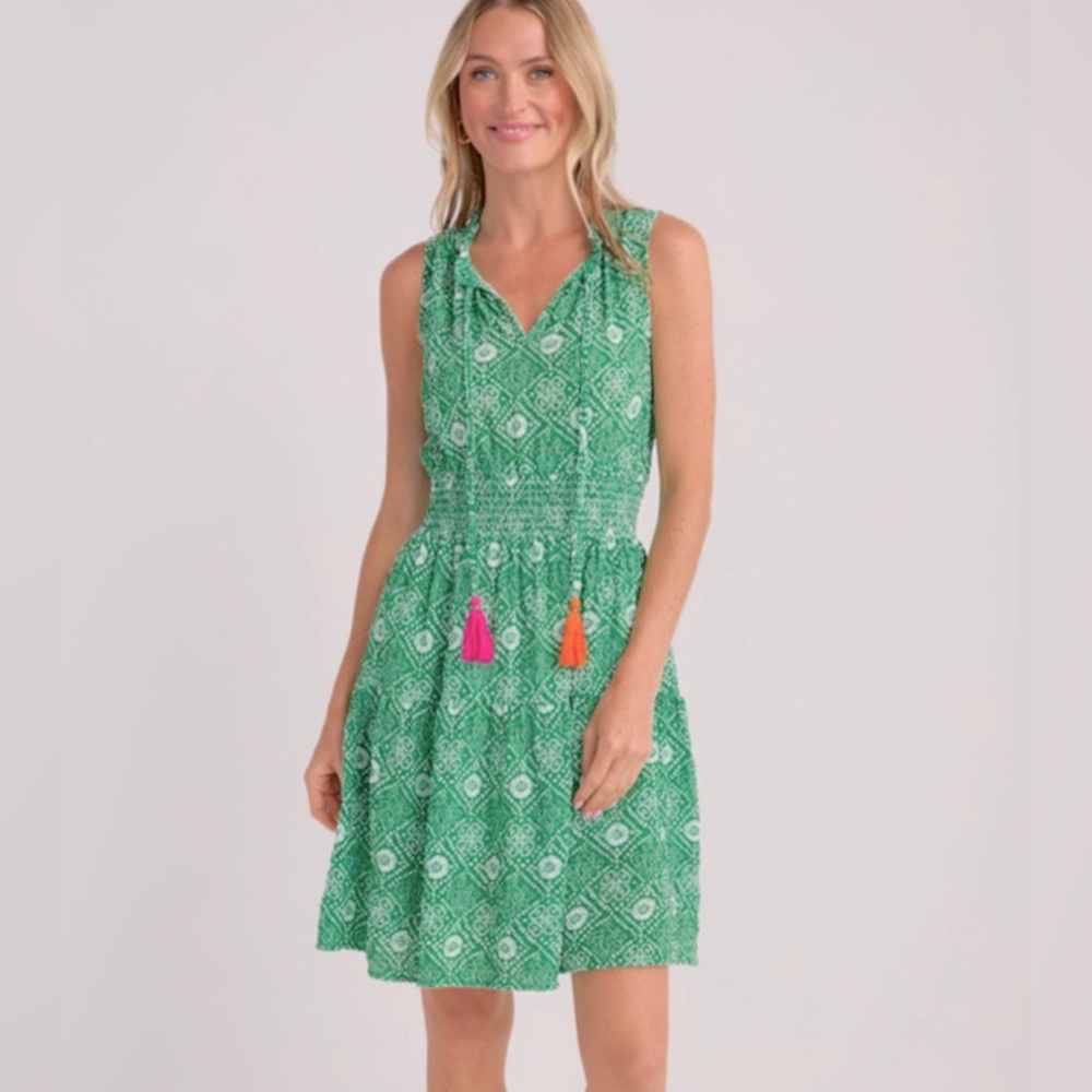 THML Green Patterned Sleeveless Dress Size S NWT